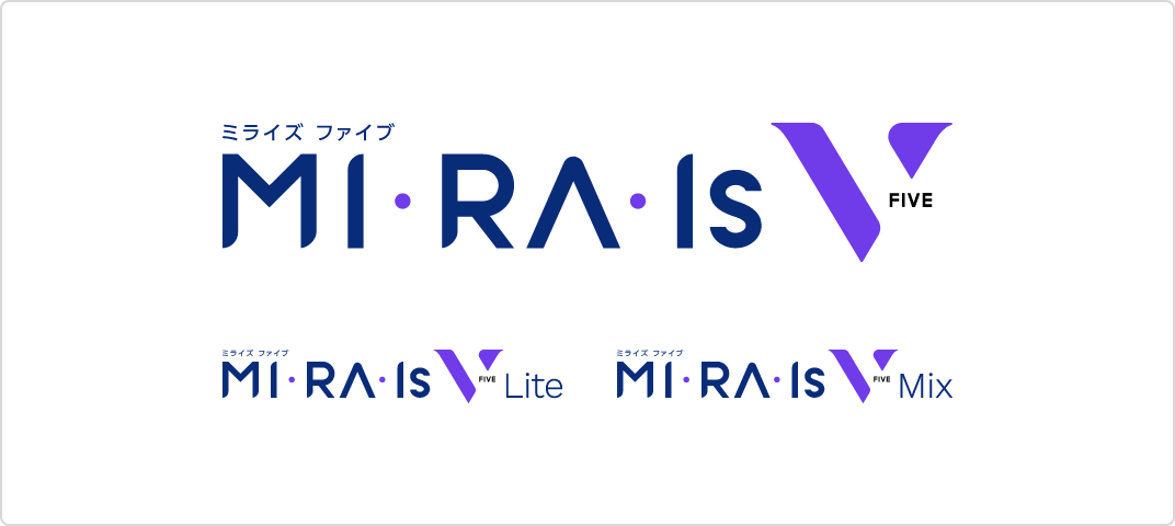 サンカクカンパニーの制作物 ミライズファイブ ミライズファイブ ライト ミライズファイブ ミックスのロゴイメージ